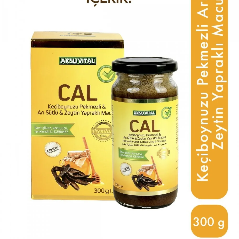 Keçiboynuzu Pekmezli Arı Sütlü Zeytin Yapraklı Macun 300 gr