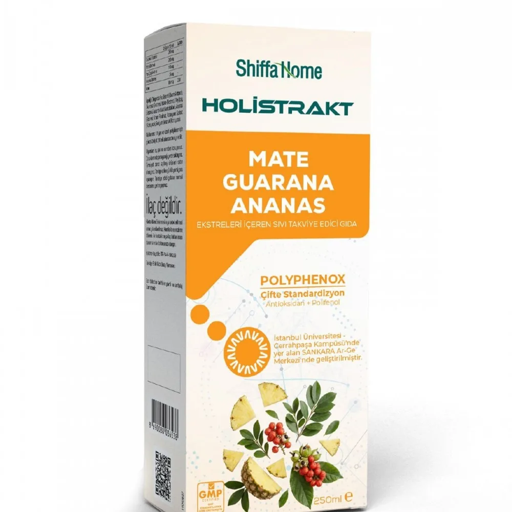 Holistrakt Guarana, Mate, Yeşil Çay ve Ananas Sıvı Ekstrat 250 ml