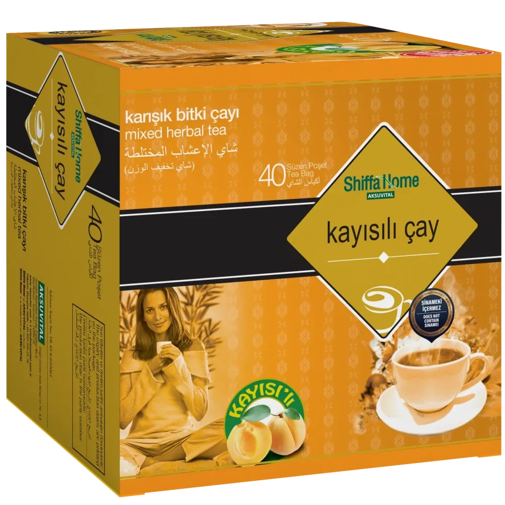 Slim Kayısılı Çay 40 Adet Sinamekisiz